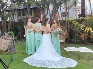 シーグラス ブライズメイド ドレス 結婚式 ハワイ