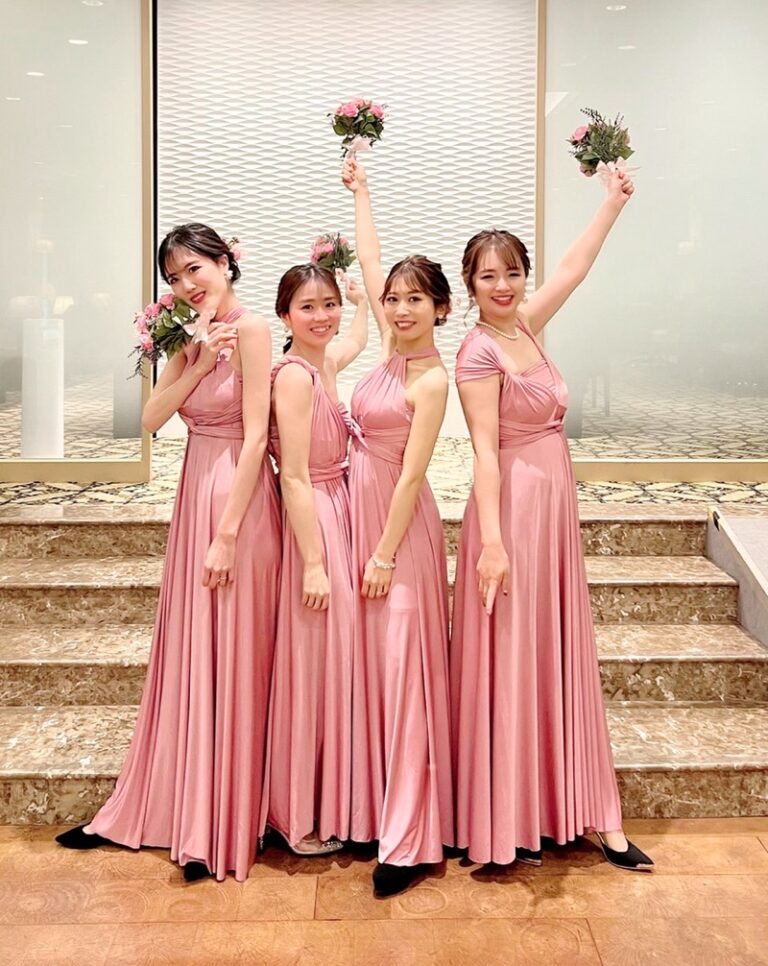 インフィニティ ブライズメイドドレス ピンク ドレス 結婚式