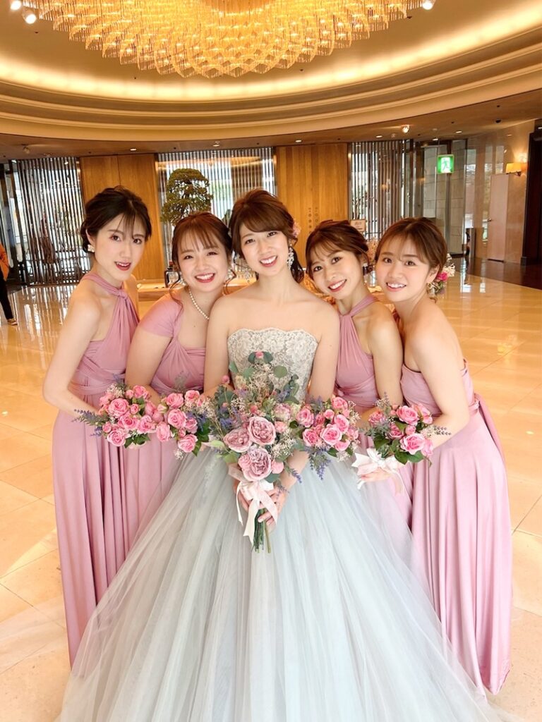 インフィニティ ブライズメイドドレス ピンク ドレス 結婚式