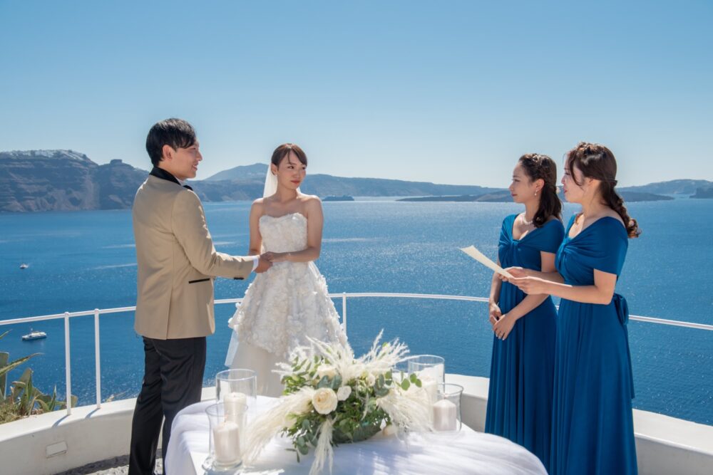 ギリシャ サントリーニ島 ウエディング 結婚式