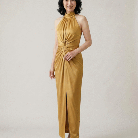 お母様ドレス Chelsea HEIDI ホルターネックドレス