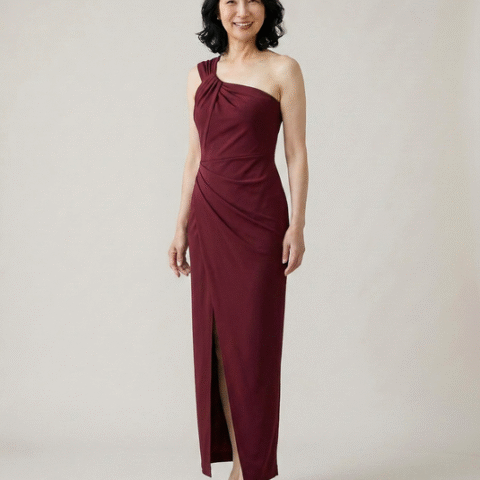 お母様ドレス Chelsea SELENE ワンショルダーロングドレス