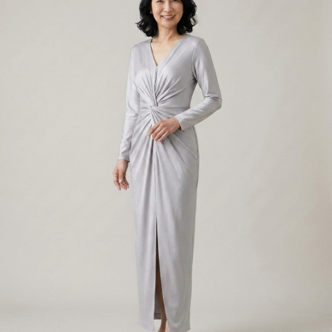 お母様ドレス Chelsea SYLVIE 長袖ミディドレス